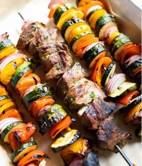 grilled meat kabobs